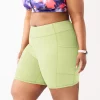 Plus Size Tek Gear® 7-in. Brushed High-Waisted Bike Shorts -Casual Wear Hub 5553994 Brisk Mint
