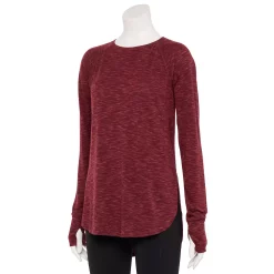 Women's Tek Gear® Long Sleeve Tunic -Casual Wear Hub 5560866 Chilled Wine