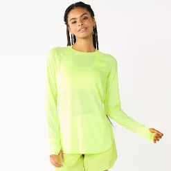 Women's Tek Gear® Long Sleeve Tunic -Casual Wear Hub 5560866 Real Lemon