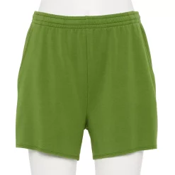 Women's Tek Gear® French Terry Raw-Hem Shorts 12 Women's Tek Gear® French Terry Raw-Hem Shorts -Casual Wear Hub 5562072 Pesto Olve