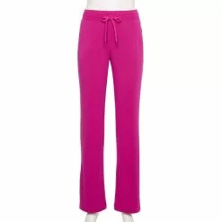 Women's Tek Gear® French Terry Straight-Leg Pants -Casual Wear Hub 5562619 Fantasy Berry