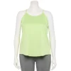 Plus Size Tek Gear® Cross-Back Performance Tank -Casual Wear Hub 5566806 Brisk Mint