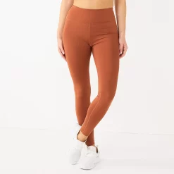 Petite Tek Gear® Ultrastretch High-Waisted Side Pocket Leggings -Casual Wear Hub 5567546 Cinnamon Coffee