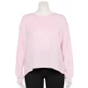 Plus Size Tek Gear® Crewneck Crop Tee -Casual Wear Hub 5567897 Adoring Lilac