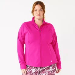 Plus Size Tek Gear® Performance Jacket -Casual Wear Hub 5567923 Fuchsia Cashmere