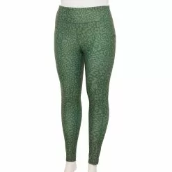 Plus Size Tek Gear® High-Waisted Ultrastrech Side Pocket Leggings 15 Plus Size Tek Gear® High-Waisted Ultrastrech Side Pocket Leggings -Casual Wear Hub 5567969 Green Leopard