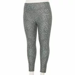 Plus Size Tek Gear® Core High-Waisted Side Pocket 7/8 Leggings -Casual Wear Hub 5568006 Storm Animal