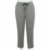 Plus Size Tek Gear® Weekend French Terry Ankle Pants -Casual Wear Hub 5568027 Charcoal