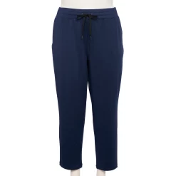 Plus Size Tek Gear® Weekend French Terry Ankle Pants -Casual Wear Hub 5568027 Navy Romance