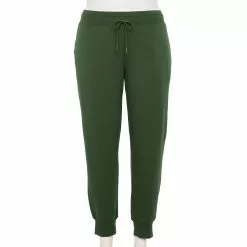 Plus Size Tek Gear® French Terry Joggers -Casual Wear Hub 5568083 Esta Olive