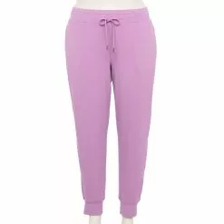 Plus Size Tek Gear® French Terry Joggers -Casual Wear Hub 5568083 Little Lavender