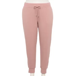 Plus Size Tek Gear® French Terry Joggers -Casual Wear Hub 5568083 Martini Rose