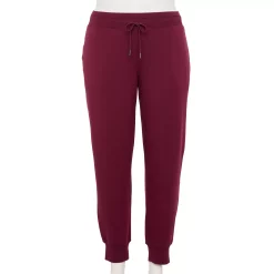 Plus Size Tek Gear® French Terry Joggers -Casual Wear Hub 5568083 Night Sangria