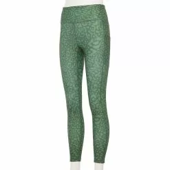 Women's Tek Gear® Ultrastretch High-Waisted Side Pocket 7/8 Leggings 44 Women's Tek Gear® Ultrastretch High-Waisted Side Pocket 7/8 Leggings -Casual Wear Hub 5576168 Green Leopard