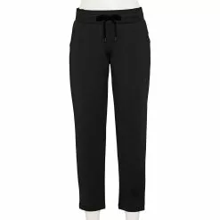 Women's Tek Gear® Weekend French Terry Ankle Pants -Casual Wear Hub 5576174 Black