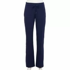 Petite Tek Gear® Essential Straight-Leg Pants -Casual Wear Hub 5576689 Navy Romance