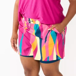 Plus Size Tek Gear® Interrupter Running Shorts -Casual Wear Hub 5636620 Pink Abstract