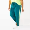 Plus Size Tek Gear® Zipper-Hem Woven Track Pants -Casual Wear Hub 5636707 Night Life Teal