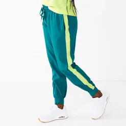 Women's Tek Gear® Zipper-Hem Woven Track Pants -Casual Wear Hub 5637014 Night Life Teal