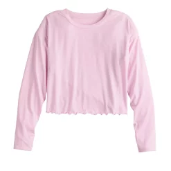 Women's Tek Gear® Lettuce-Edge Cross-Back Top -Casual Wear Hub 5653063 ALT2