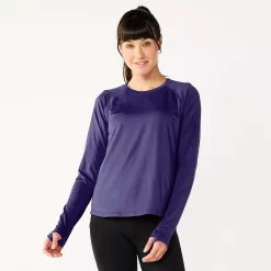 Women's Tek Gear® Performance Long Sleeve Tee -Casual Wear Hub 5653105 Maxwell Purple