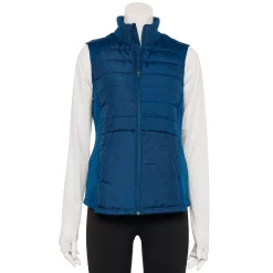 Women's Tek Gear® Mixed-Media Vest -Casual Wear Hub 5653460 Blue Crayon Dot