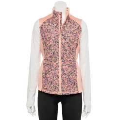 Women's Tek Gear® Mixed-Media Vest -Casual Wear Hub 5653460 Coral Ditsy Floral