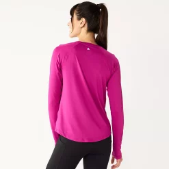 Petite Tek Gear® Performance Long Sleeve Tee -Casual Wear Hub 5653520 ALT