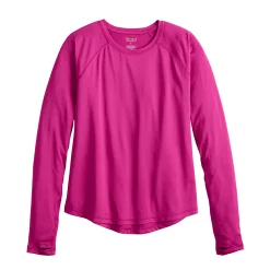 Petite Tek Gear® Performance Long Sleeve Tee -Casual Wear Hub 5653520 ALT2