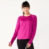 Petite Tek Gear® Performance Long Sleeve Tee -Casual Wear Hub 5653520 Fantasy Berry