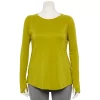 Plus Size Tek Gear® Soft Touch Long-Sleeve Tee -Casual Wear Hub 5653782 Lime Verbena