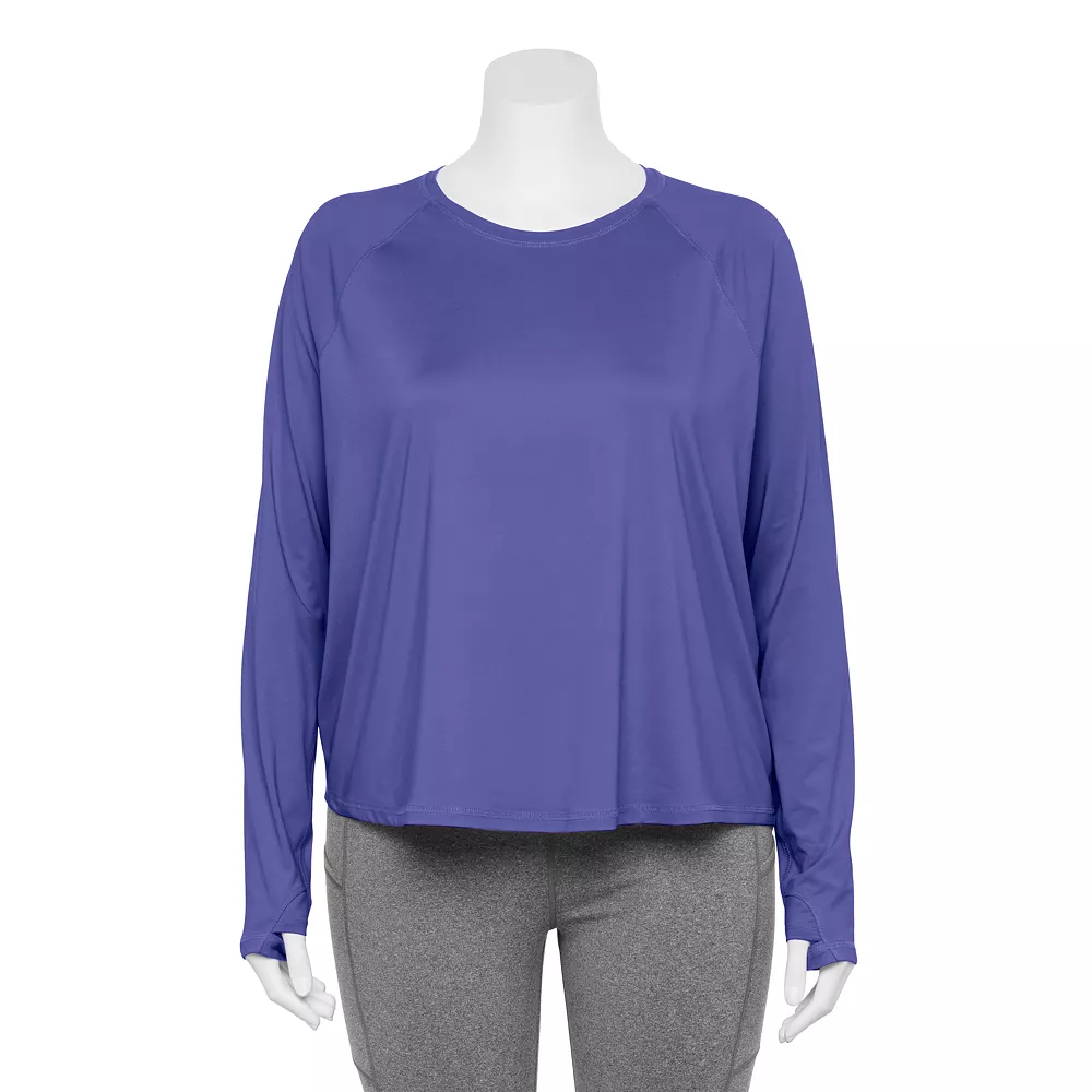 Plus Size Tek Gear® Performance Long Sleeve Tee 2 Plus Size Tek Gear® Performance Long Sleeve Tee - Image 2