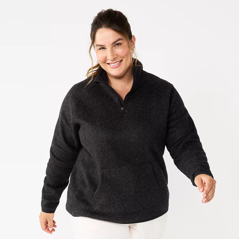 Plus Size Tek Gear® Microfleece Quarter-Zip Top 1 Plus Size Tek Gear® Microfleece Quarter-Zip Top