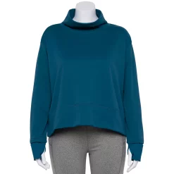 Plus Size Tek Gear® Run Mockneck Long Sleeve Top 9 Plus Size Tek Gear® Run Mockneck Long Sleeve Top -Casual Wear Hub 5656848 Blue Crayon