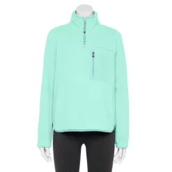 Women's Tek Gear® Quarter-Zip Sherpa Pullover -Casual Wear Hub 5657643 Shy Green