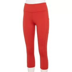 Women's Tek Gear® Ultrastretch Pocket High-Waisted Capri Leggings -Casual Wear Hub 5660787 Cranberry Kiss