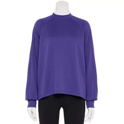 Women's Tek Gear® Stretch Fleece Mockneck Sweatshirt -Casual Wear Hub 5661292 Maxwell Purple