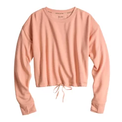 Women's Tek Gear® Stretch Fleece Cinched-Waist Top -Casual Wear Hub 5661474 ALT2