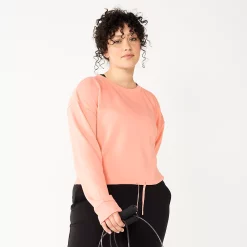 Women's Tek Gear® Stretch Fleece Cinched-Waist Top -Casual Wear Hub 5661474 Strawberry Cake