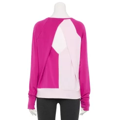 Women's Tek Gear® Keyhole Back Long-Sleeve Tee -Casual Wear Hub 5662107 ALT5