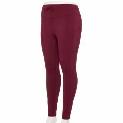 Plus Size Tek Gear® Ultrastretch Drawstring-Waist Leggings 11 Plus Size Tek Gear® Ultrastretch Drawstring-Waist Leggings -Casual Wear Hub 5662889 Night Sangria