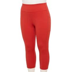 Plus Size Tek Gear® Ultrastretch Pocket High-Waisted Capri Leggings 15 Plus Size Tek Gear® Ultrastretch Pocket High-Waisted Capri Leggings -Casual Wear Hub 5663102 Cranberry Kiss