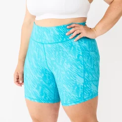 Plus Size Tek Gear® Ultrastretch 7-in. Bike Shorts -Casual Wear Hub 5663392 Blue Warped