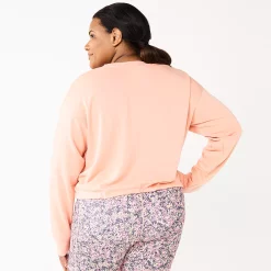 Plus Size Tek Gear® Stretch Fleece Cinched-Waist Top -Casual Wear Hub 5663621 ALT