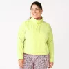 Plus Size Tek Gear® Microfleece Crop Cowlneck Sweatshirt -Casual Wear Hub 5664967 Real Lemon
