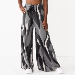 Women's Tek Gear® Palazzo Pants -Casual Wear Hub 5665055 Black Abstract
