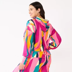 Women's Tek Gear® French-Terry Cropped Hoodie -Casual Wear Hub 5665099 ALT