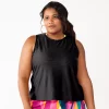 Plus Size Tek Gear® Cinched-Back Tank -Casual Wear Hub 5667286 Black
