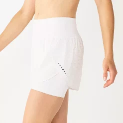 Women's Tek Gear® Layered Running Shorts -Casual Wear Hub 5674272 White Stripe