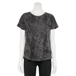 Women's Tek Gear® Core Raglan Tee -Casual Wear Hub 5942070 Black Burnout